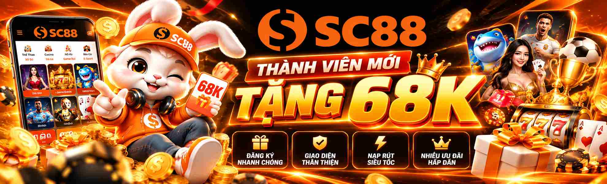 sc88 thành viên mới tặng 68k